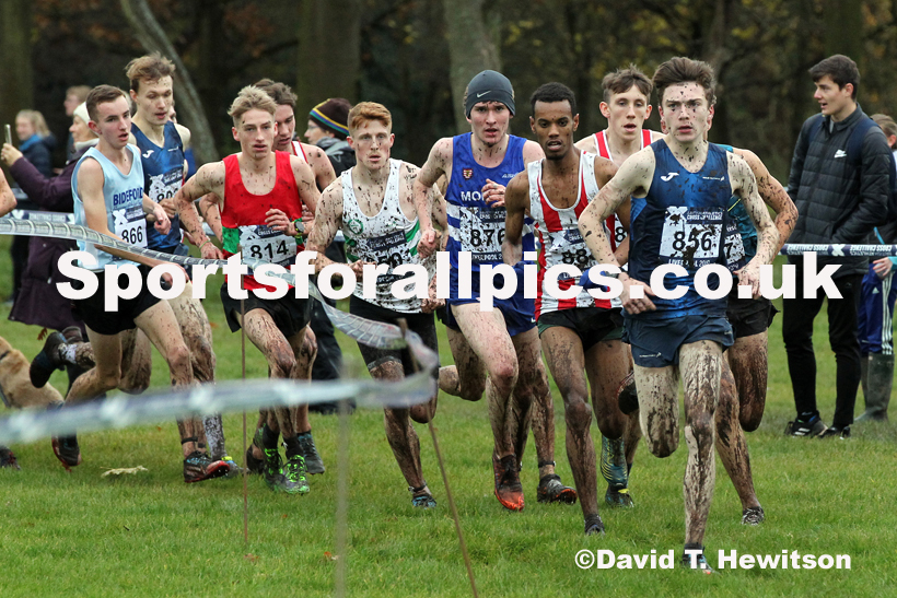 Mens under-20s, 2019 European Cross Country Trials and British Cross Challenge, Sefton Park, Liverpool.  Photo: David T. Hewitson/Sports for All Pics